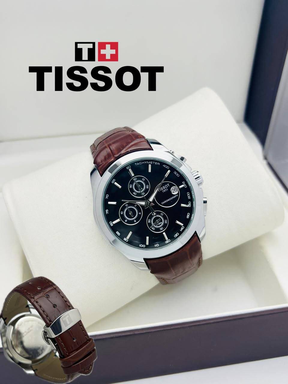 Tissot Chronograph Leather Strap Watch thumbnail 2