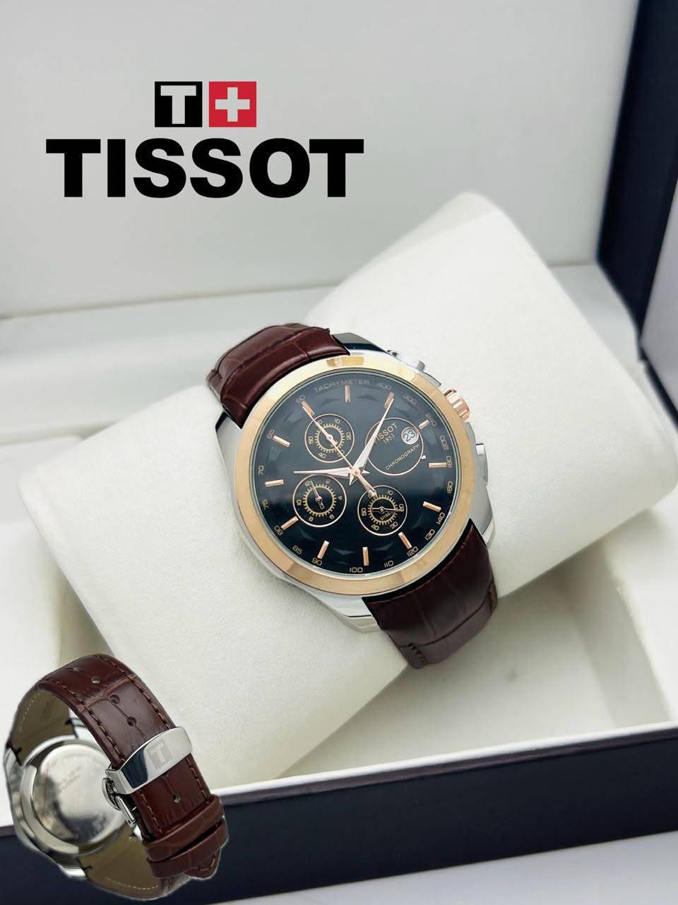 Tissot Chronograph Leather Strap Watch thumbnail 3