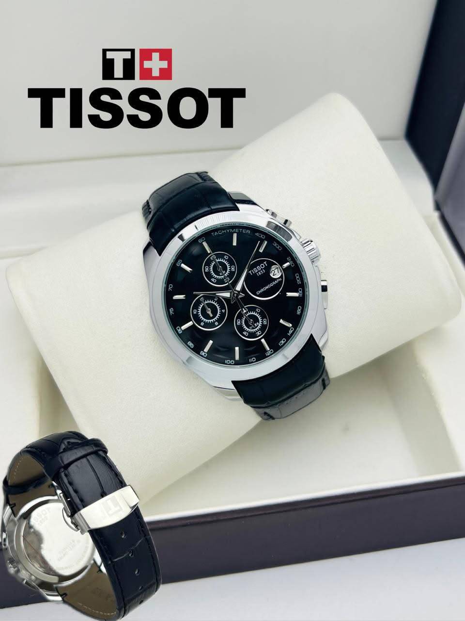 Tissot Chronograph Leather Strap Watch thumbnail 4