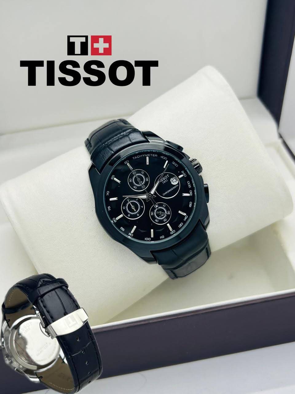 Tissot Chronograph Leather Strap Watch thumbnail 5